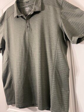KÜHL AirKuhl Men’s XL Grey Performance Polo Shirt Short Sleeve Style 7344